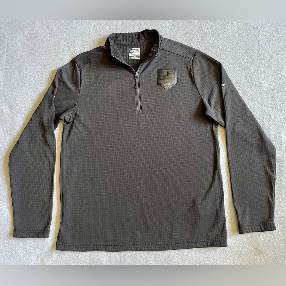 Fanatics LA Kings NHL Men’s Sweater Black Size Large 1/4 Zip 100% Polyester